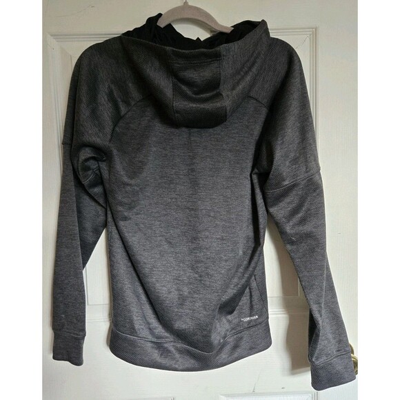 Adidas Mens Pullover Hoodie Climawarm Hood Sweatshirt Gray Size Small S Warm Top - Picture 4 of 13